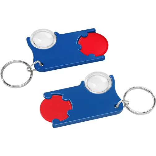 Porte-clés jeton1 € avec loupe, Image 1