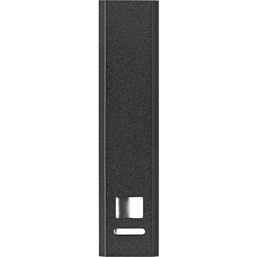 Poweralu , schwarz, Aluminium, 9,50cm x 2,10cm x 2,10cm (Länge x Höhe x Breite), Bild 1