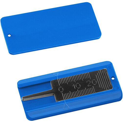 Reifenprofiltiefenmesser , schwarz, blau, PS+PP, 6,50cm x 0,50cm x 3,00cm (Länge x Höhe x Breite), Bild 1