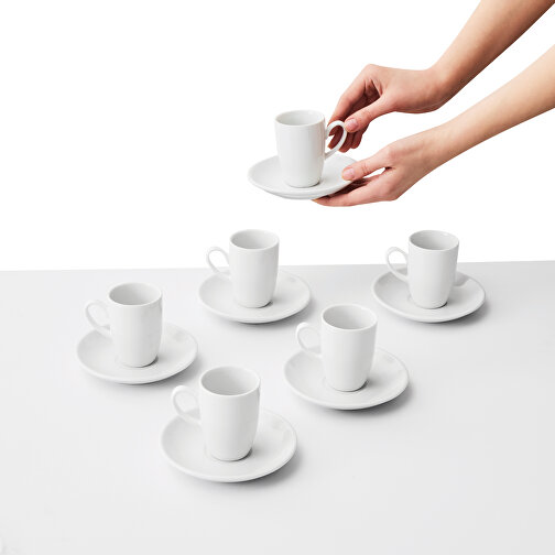 Espresso-Tassen-Set BUONGUSTO , weiss, Porzellan, 25,30cm x 7,00cm x 24,50cm (Länge x Höhe x Breite), Bild 8