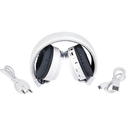 Wireless-Kopfhörer FREE MUSIC , weiss, Kunststoff, 21,50cm x 7,00cm x 14,00cm (Länge x Höhe x Breite), Bild 2