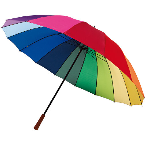 Golfschirm RAINBOW SKY , regenbogen, Metall / Polyester, , Bild 1