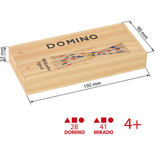 Domino/Mikado In Box , , 20,00cm x 3,00cm x 9,00cm (Länge x Höhe x Breite), Bild 5