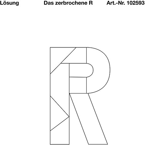 Das Zerbrochene R , , 6,50cm x 1,30cm x 5,00cm (Länge x Höhe x Breite), Bild 4