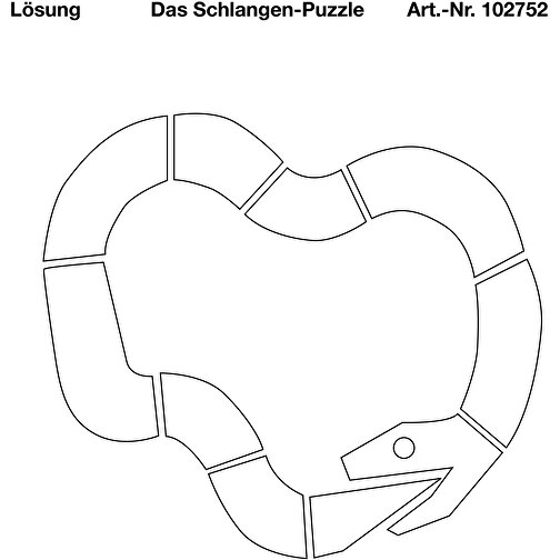 Das Schlangen-Puzzle , , 6,50cm x 1,30cm x 5,00cm (Länge x Höhe x Breite), Bild 4