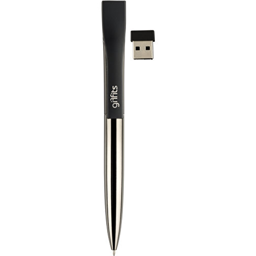 USB Kugelschreiber ONYX UK-V , Promo Effects MB , titan MB , 8 GB , Metall MB , 3 - 10 MB/s MB , 14,40cm (Länge), Bild 3