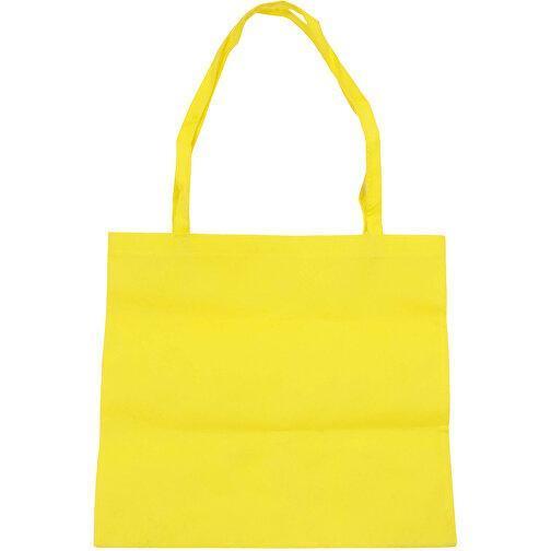 Non Woven Tasche Mit Langen Henkeln , gelb, Polypropylen, 41,00cm x 37,00cm (Höhe x Breite), Bild 1