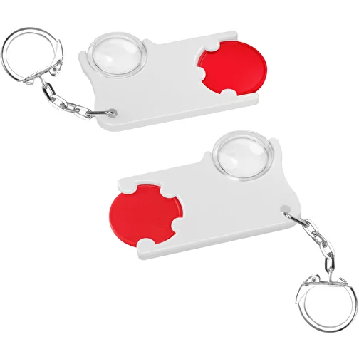 Porte-clés jeton1 € avec loupe, Image 1