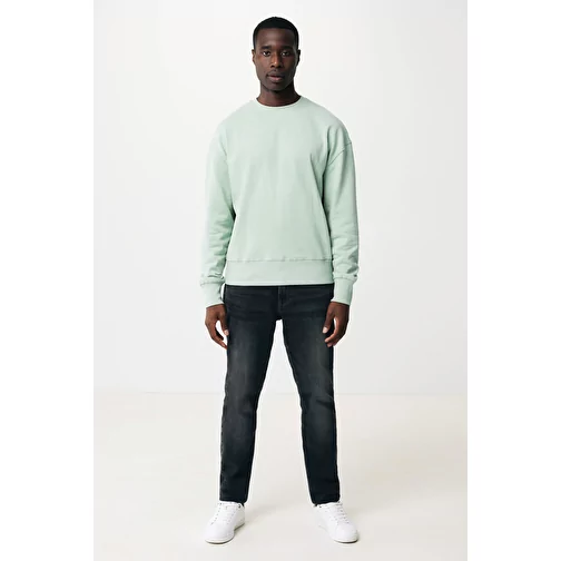 Sweat ras du cou relax Iqoniq Kruger en coton recyclé. Coton, Iceberg green, Image 6