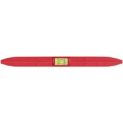 Wasserwaage Torpedo 25 Cm , rot, ABS-Kunststoff, 25,00cm x 2,20cm x 4,30cm (Länge x Höhe x Breite), Bild 2