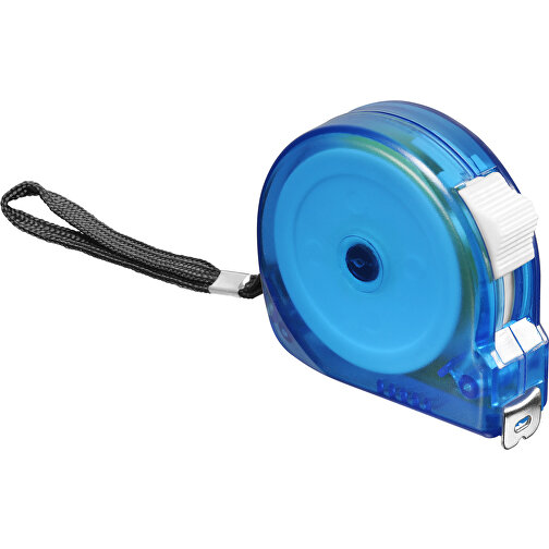 Maßband , blau-transparent, ABS+MET, 2,80cm (Höhe), Bild 1