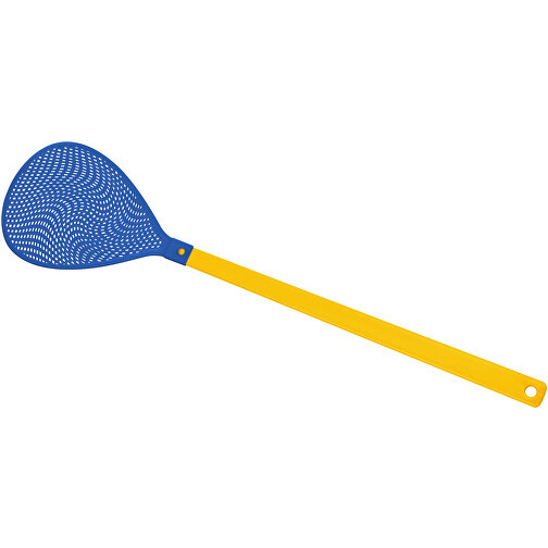 Fliegenklatsche 'Oval' , gelb, blau, PE+PS, 43,30cm x 0,50cm x 10,20cm (Länge x Höhe x Breite), Bild 1