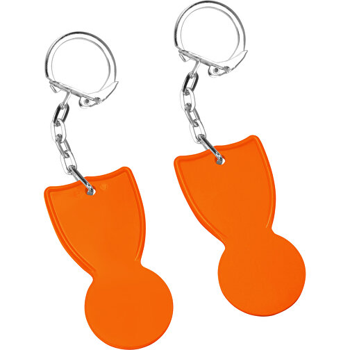 Einkaufswagenlöser , orange, PS+MET, 5,00cm x 0,30cm x 2,50cm (Länge x Höhe x Breite), Bild 1