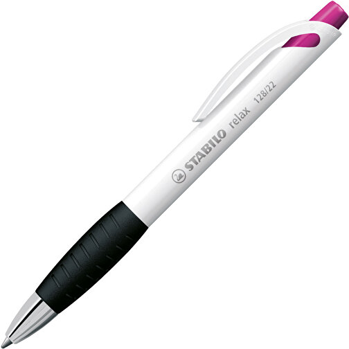 STABILO Relax Kugelschreiber , Stabilo, pink, Kunststoff, 14,60cm x 1,60cm x 1,30cm (Länge x Höhe x Breite), Bild 2