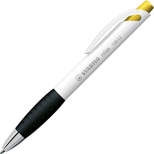 STABILO Relax Kugelschreiber , Stabilo, gelb, Kunststoff, 14,60cm x 1,60cm x 1,30cm (Länge x Höhe x Breite), Bild 2
