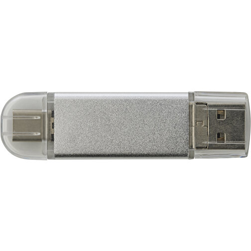 OTG USB Typ-C Stick Aluminium , silber MB , 2 GB , Aluminium MB , 6,30cm x 1,60cm x 0,50cm (Länge x Höhe x Breite), Bild 4