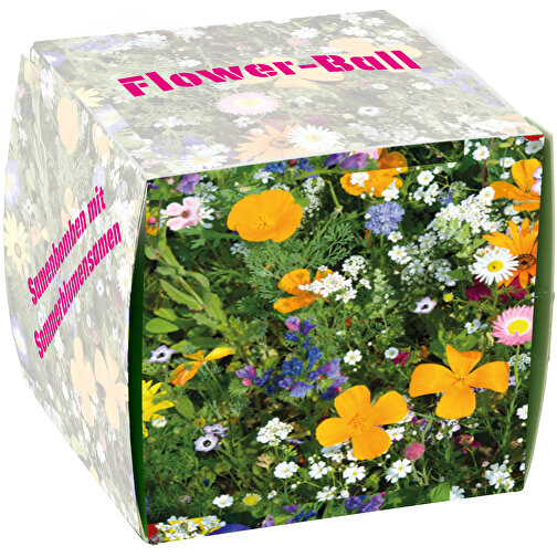 Flower-Ball 1er Box - Standardmotiv , standard, Saatgut,Papier,Ton,Erde, 4,10cm x 4,00cm x 4,15cm (Länge x Höhe x Breite), Bild 2