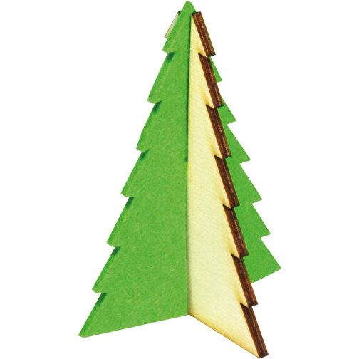 Steckfiguren-Karte Filz - Baum 4/0-c , individuell, Filz, Papier, Holz, 21,00cm x 10,50cm (Länge x Breite), Bild 1