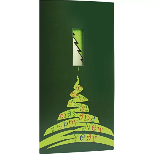 Carte de voeux avec puzzle en bois et feutrine - Carte sapin imprimée 4/0, Image 3