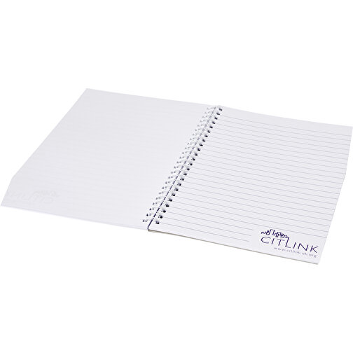 Desk-Mate® A5 Notizbuch Mit Spiralbindung , weiss, Papier, 80 g/m2, Karton, 280 g/m2, Karton, 250 g/m2, 80 pages, 21,00cm x 0,50cm x 14,80cm (Länge x Höhe x Breite), Bild 2