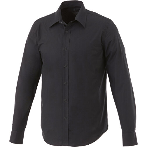 Hamell Langärmliges Hemd , schwarz, Poplin-Gewebe 97% Baumwolle, 3% Elastan, 118 g/m2, L, , Bild 1