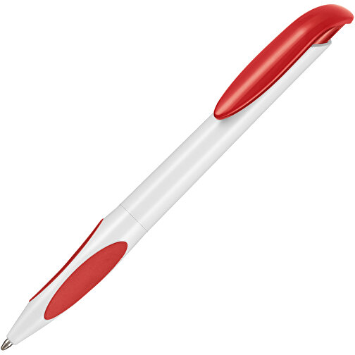 Kugelschreiber ATMOS , Ritter-Pen, weiss/signal-rot, ABS-PP-Kunststoff, 14,50cm (Länge), Bild 2