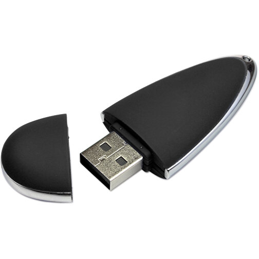 USB-Stick Drop 4GB , Promo Effects MB , schwarz MB , 4 GB , Kunststoff MB , 3 - 10 MB/s MB , 6,00cm x 1,20cm x 2,50cm (Länge x Höhe x Breite), Bild 1