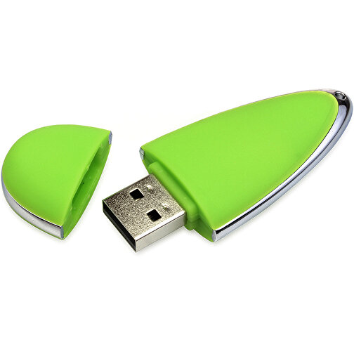 USB-Stick Drop 8GB , Promo Effects MB , grün MB , 8 GB , Kunststoff MB , 3 - 10 MB/s MB , 6,00cm x 1,20cm x 2,50cm (Länge x Höhe x Breite), Bild 1
