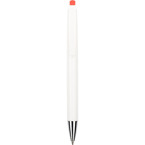Kugelschreiber Roxi Weiß , Promo Effects, weiß / rot, Kunststoff, 14,10cm (Länge), Bild 4