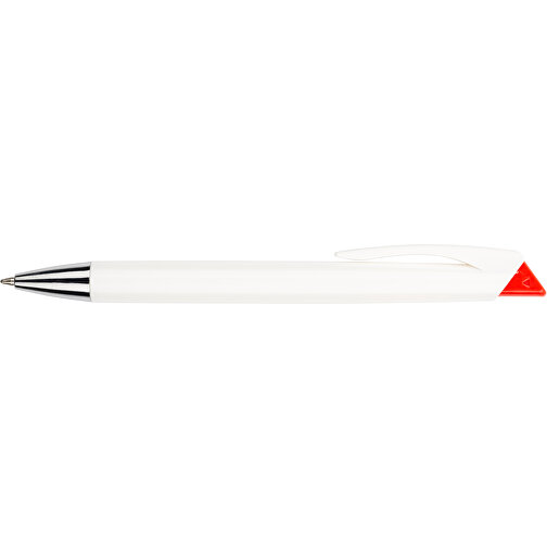Kugelschreiber Roxi Weiß , Promo Effects, weiß / rot, Kunststoff, 14,10cm (Länge), Bild 7