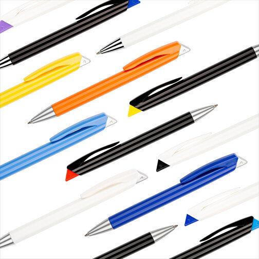 Kugelschreiber Roxi Weiß , Promo Effects, weiß / grün, Kunststoff, 14,10cm (Länge), Bild 10