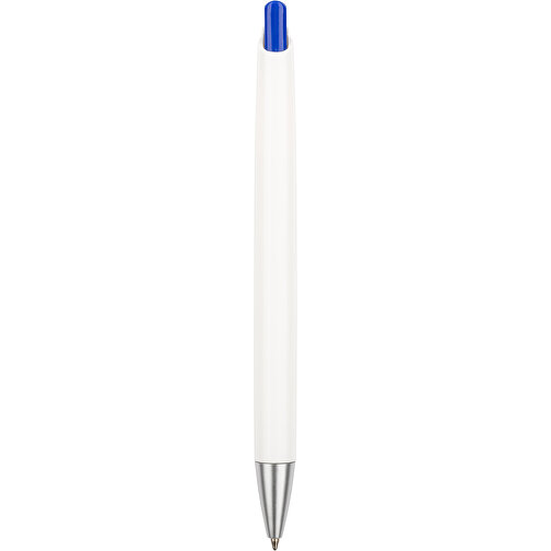 Kugelschreiber Roxi Weiß , Promo Effects, weiß / blau, Kunststoff, 14,10cm (Länge), Bild 3