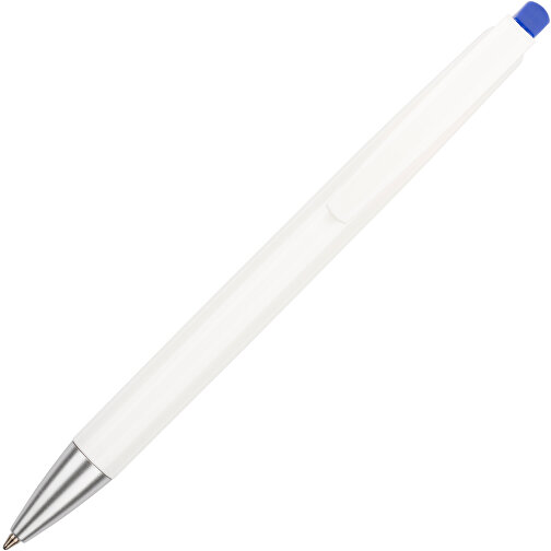 Kugelschreiber Roxi Weiß , Promo Effects, weiß / blau, Kunststoff, 14,10cm (Länge), Bild 5