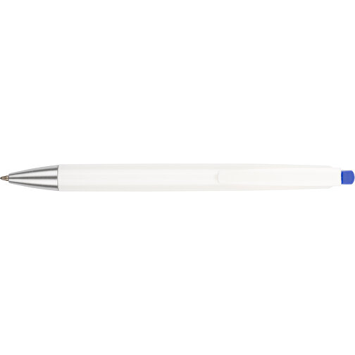 Kugelschreiber Roxi Weiß , Promo Effects, weiß / blau, Kunststoff, 14,10cm (Länge), Bild 6