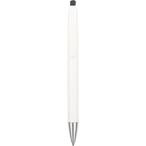 Kugelschreiber Roxi Weiß , Promo Effects, weiß / schwarz, Kunststoff, 14,10cm (Länge), Bild 4