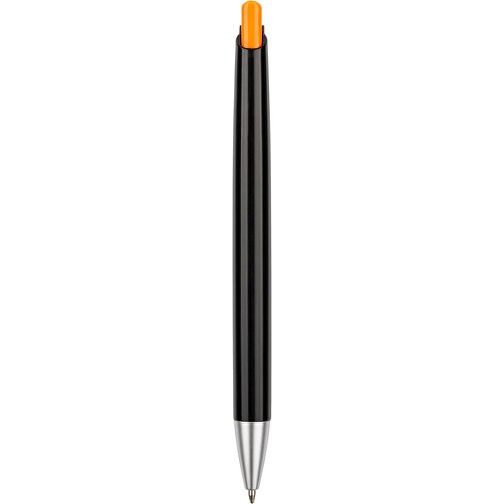 Kugelschreiber Roxi Schwarz , Promo Effects, schwarz / orange, Kunststoff, 14,10cm (Länge), Bild 3