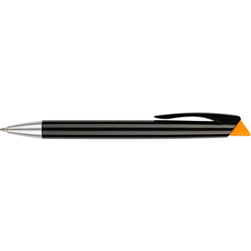 Kugelschreiber Roxi Schwarz , Promo Effects, schwarz / orange, Kunststoff, 14,10cm (Länge), Bild 7