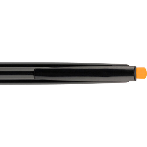 Kugelschreiber Roxi Schwarz , Promo Effects, schwarz / orange, Kunststoff, 14,10cm (Länge), Bild 9