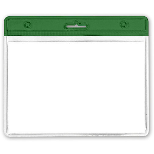 Namensschild Aus Transparenter Weichfolie , transparent / grün, Kunststoff, 9,00cm (Länge), Bild 1