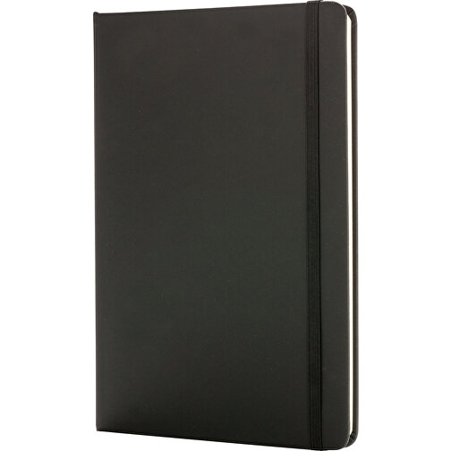 Standard A5 Notizbuch Mit PU-Hardcover, Schwarz , schwarz, PU, 1,30cm x 21,00cm (Länge x Höhe), Bild 1