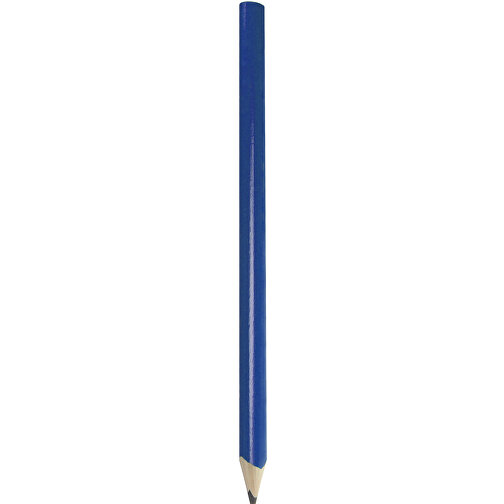 Zimmermannsbleistift, 24 Cm, Oval , blau, Holz, 24,00cm x 0,70cm x 1,20cm (Länge x Höhe x Breite), Bild 1