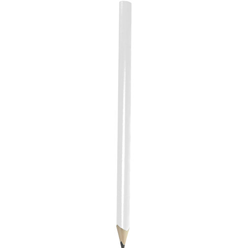 Zimmermannsbleistift, 24 Cm, Oval , weiß, Holz, 24,00cm x 0,70cm x 1,20cm (Länge x Höhe x Breite), Bild 1