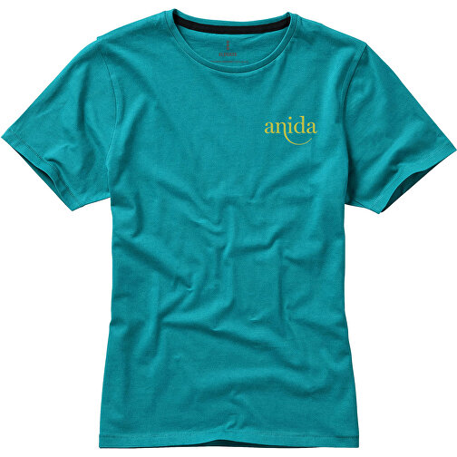 Nanaimo – T-Shirt Für Damen , aquablau, Single jersey Strick 100% BCI Baumwolle, 160 g/m2, XL, , Bild 2