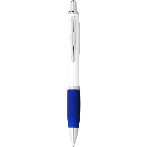 Nash kulepenn med hvit pennekropp og farget gummigrep, Bilde 1
