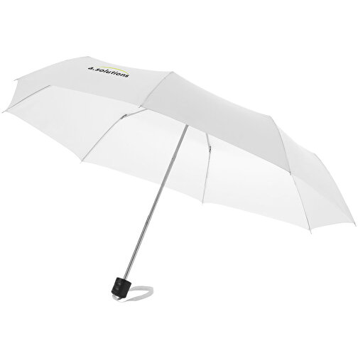 Ida 21,5' Kompaktregenschirm , weiß, Polyester, 24,00cm (Höhe), Bild 2