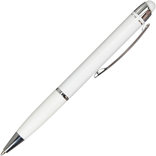 Kugelschreiber Aus Metall Pascaline , weiß, ABS, Aluminium, Plastik, Metall, , Bild 2