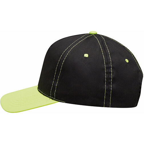 5-Panel-Baseball-Cap SPORTSMAN , gelb, schwarz, 90% Baumwolle, 160 g/m² / 10% Polyester, 130 g/m², 1,00cm (Länge), Bild 5