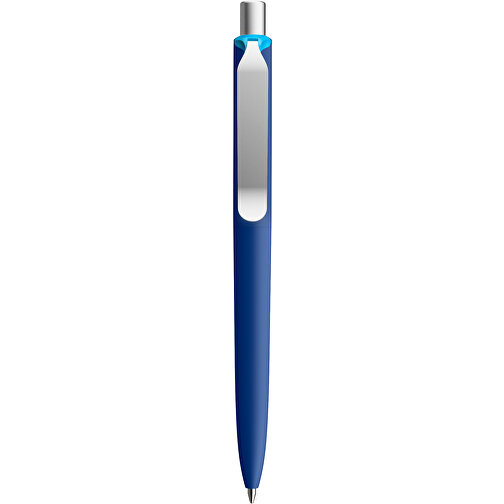 Prodir DS8 PSR Push Kugelschreiber , Prodir, klassikblau/silber satiniert/cyan, Kunststoff/Metall, 14,10cm x 1,50cm (Länge x Breite), Bild 1