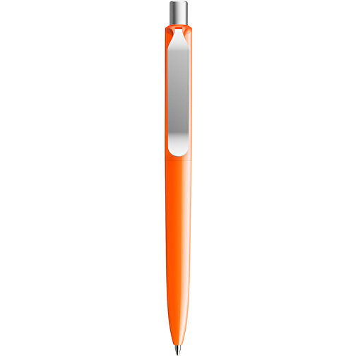Prodir DS8 PSP Push Kugelschreiber , Prodir, orange/silber satiniert, Kunststoff/Metall, 14,10cm x 1,50cm (Länge x Breite), Bild 1