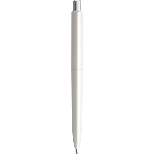 Prodir DS8 PSP Push Kugelschreiber , Prodir, weiss/silber satiniert, Kunststoff/Metall, 14,10cm x 1,50cm (Länge x Breite), Bild 3
